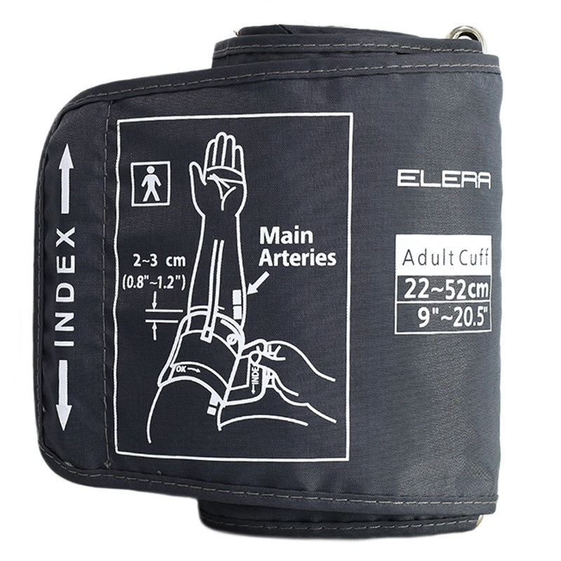 ELERA Extra Large Blood Pressure Cuff (9-20.5 | 22-52cm) - XL Replacement  BP Cuff for Big Arms, Compatible with Omron BP Monitors, Adult Cuff Only 