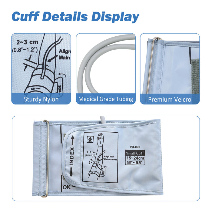 Pediatric Blood Pressure Cuff Compatible with Omron - Tailored for 5.9’’-9.5’’ (15-24CM) Arm Circumference, Replacement BP Cuff Ideal for Children and Women - Includes 6 Connectors-6976892099696