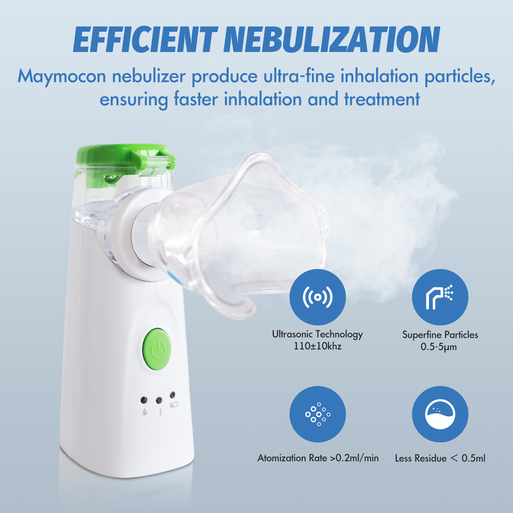 ELERA Nebuliser Machine, Rechargeable Nebulizer for Adults and Kids with Portable Design, Handheld Mesh Mist Inhalator Clean Silent Efficient Atomization with Storage Bag for Home and Travel Use