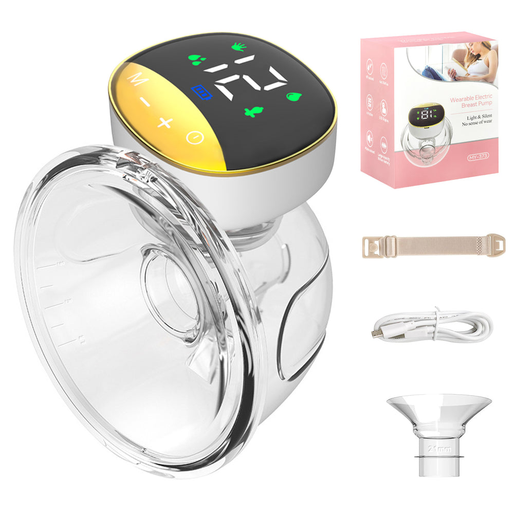Wearable Breast Pump Electrical, BPA Free Leak-Proof Hands Free Breast feeding Pump with  4 Modes 12 Levels and LED Display,  Low Noise Painless Portable Rechargeable Wireless All-in-One Pump-6976892099887