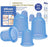 ELERA Professional Cupping Therapy Set, 4PC Reusable Ventouse Cups for Muscle Relief, Portable Silicone Cups for Cupping Massage at Home Use (Blue)-6976892099221