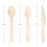 200 Pcs Disposable Wooden Cutlery Set (100 Forks, 50 Spoons, 50 Knives) - Premium Birch Wood Silverware, Biodegradable & Compostable Tableware for Parties, Weddings, Camping, and Everyday Dining