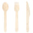 200 Pcs Disposable Wooden Cutlery Set (100 Forks, 50 Spoons, 50 Knives) - Premium Birch Wood Silverware, Biodegradable & Compostable Tableware for Parties, Weddings, Camping, and Everyday Dining