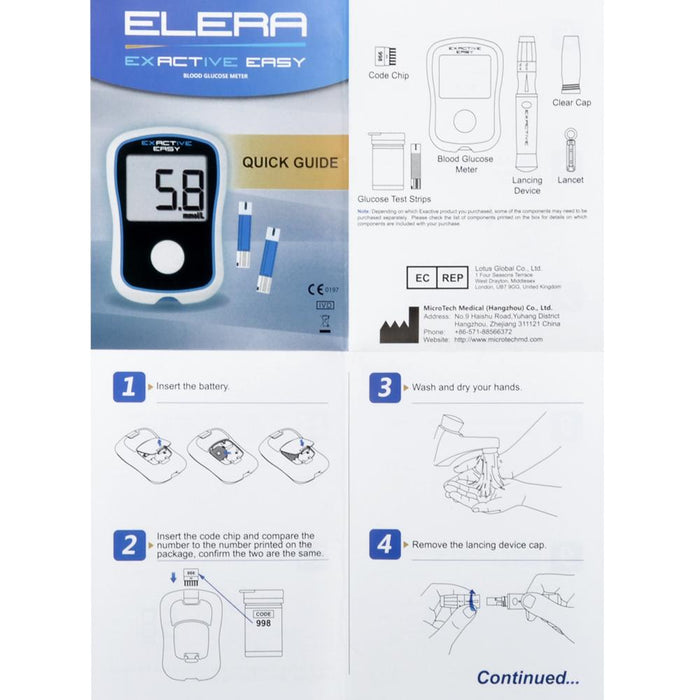 Blood Glucose Meter - Elera BG2 - Elera