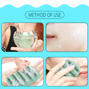 ELERA 2PCS Konjac Cleansing Sponge，Konjac face wash deep clean cleansing sponge scrub face wash artifact exfoliating