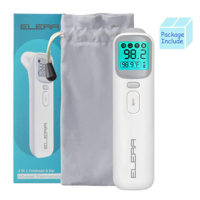 Infrared Forehead Thermometer for Adults, ELERA No Touch Digital Thermometer for Adult and Baby, Instant Read Thermometer with Non Contact. Touchless Thermometer for Fever for Humans - Elera