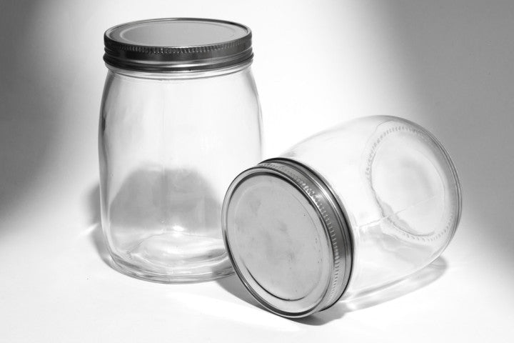 ELERA Household Glass Containers, High Borosilicate Glass with Airtight Lids, Large Cup Food Storage Containers for Grain and Coffee